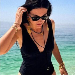 Black boho necklace S711
